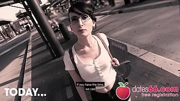 Thumbnail do vídeo: German babe Lou Nesbit enjoys a wild public ride